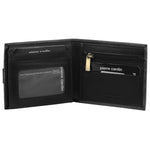 PIERRE CARDIN MEN'S LEATHER TAB WALLET - BLACK