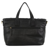 Pierre Cardin Woven Embossed Leather Tote - Black