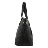 Pierre Cardin Woven Embossed Leather Tote - Black