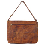 Pierre Cardin Leather Business Satchel - Cognac