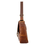 Pierre Cardin Leather Business Satchel - Cognac
