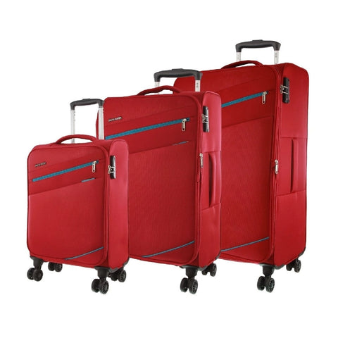 PC3548 Soft Shell 3-Piece luggage set - Red