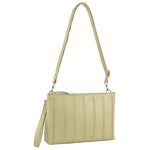 Pierre Cardin Ladies Leather Stitch Design Cross Body Bag - Sand