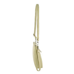 Pierre Cardin Ladies Leather Stitch Design Cross Body Bag - Sand