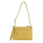 Pierre Cardin Ladies Leather Stitch Design Cross Body Bag - Yellow