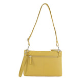 Pierre Cardin Ladies Leather Stitch Design Cross Body Bag - Yellow