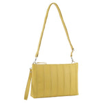 Pierre Cardin Ladies Leather Stitch Design Cross Body Bag - Yellow