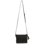 Pierre Cardin Leather Tassel Crossbody Bag  - Black