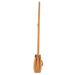 Pierre Cardin Leather Pleated Crossbody Bag - Apricot