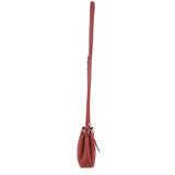 Pierre Cardin Leather Pleated Crossbody Bag - Marsala