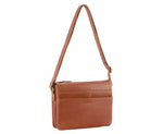 Pierre Cardin Classic Ladies Leather Cross Body Bag - Tan