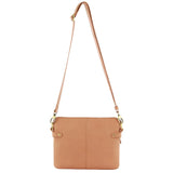 Pierre Cardin Leather Crossbody Bag - Apricot