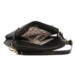 Pierre Cardin Leather Crossbody Bag - Black