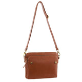 Pierre Cardin Leather Crossbody Bag - Tan