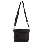 Pierre Cardin Stamped Leather Cross Body Bag - Black