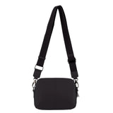 Pierre Cardin Webbing Strap Leather Crossbody Bag - Black