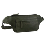Pierre Cardin Rustic Leather Belt Bag - Grape Leaf