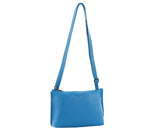 Pierre Cardin Small Leather Cross Body Bag - Aqua