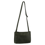 Pierre Cardin Small Leather Cross Body Bag - Dark Green