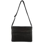 Pierre Cardin Leather Embossed Woven Crossbody Bag - Black