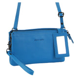 Pierre Cardin Leather Multiway Cross Body Bag - Aqua