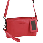 Pierre Cardin Leather Multiway Cross Body Bag - Pink