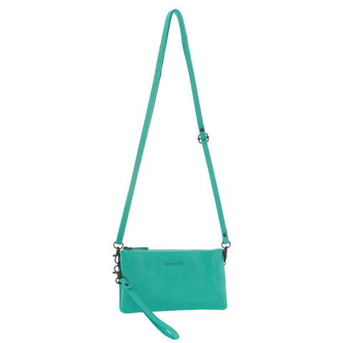 Pierre Cardin Leather Multiway Cross Body Bag - Turquoise