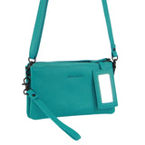 Pierre Cardin Leather Multiway Cross Body Bag - Turquoise