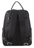 PIERRE CARDIN LEATHER BUSINESS BACKPACK - BLACK