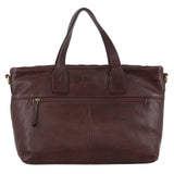 Pierre Cardin Woven Embossed Leather Tote - Burgundy