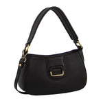 Pierre Cardin Ladies leather Flap Over Bag - Black