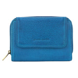 Compact Women's Leather Bi-Fold Wallet - Turquoise