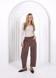 Leo Barrel Leg Jeans - Chocolate