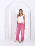 Leo Barrel Leg Jeans - Pink