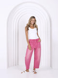 Leo Barrel Leg Jeans - Pink