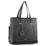 Milleni Vegan Leather Tote - Black