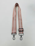 Fashion Bag Strap - Rose Pink with White Arrow