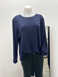 Givoni Long Sleeve Crew Neck Top - Navy