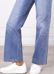 Demi Wide Leg, High Waisted Jeans - Blue