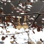 Piwakawaka (Fantail) Pendant Earrings - Gold