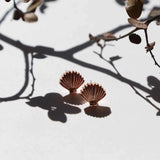 Piwakawaka (Fantail) Stud Earrings - Rose Gold