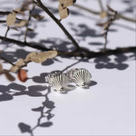 Piwakawaka (Fantail) Stud Earrings - Silver