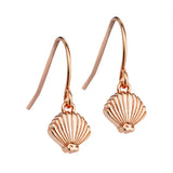 Piwakawaka (Fantail) Pendant Earrings - Rose Gold