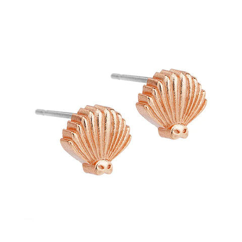 Piwakawaka (Fantail) Stud Earrings - Rose Gold