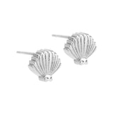 Piwakawaka (Fantail) Stud Earrings - Silver
