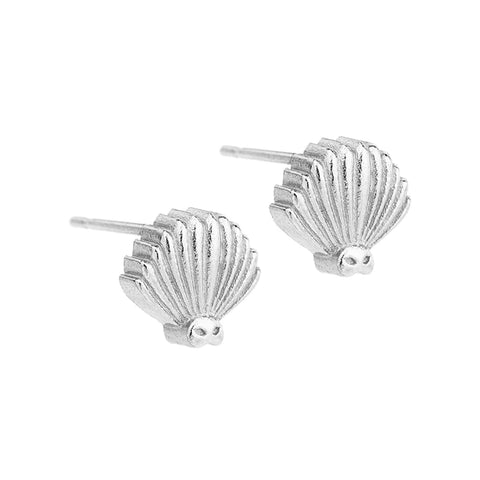 Piwakawaka (Fantail) Stud Earrings - Silver