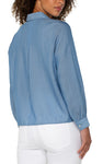 Popover Long Sleeve Woven Blouse