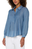 Popover Long Sleeve Woven Blouse