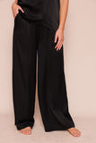 Suzy D Renee Satin Palazzo Pants - Black