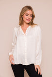 Suzy D Rose Blouse with Ruffle Collar - Cream